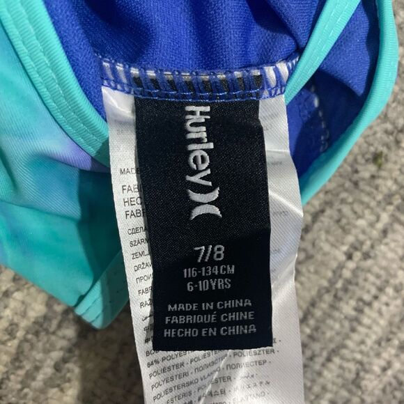 Brand New Hurley Youth 7/8 Aurora Green One Piece UPF 50+ Swimsuit - Picture 3 of 8